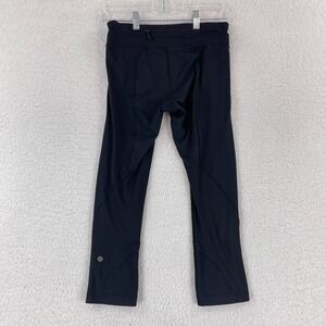 Lululemon Black‎ Inspire Crop Leggings Womens Yoga Athletic Pull On Size 6